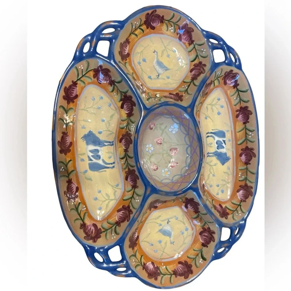 ZRIKE platter designed by Danna Cullen and hand painted.​